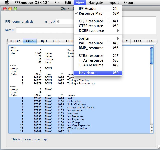 View Hex data